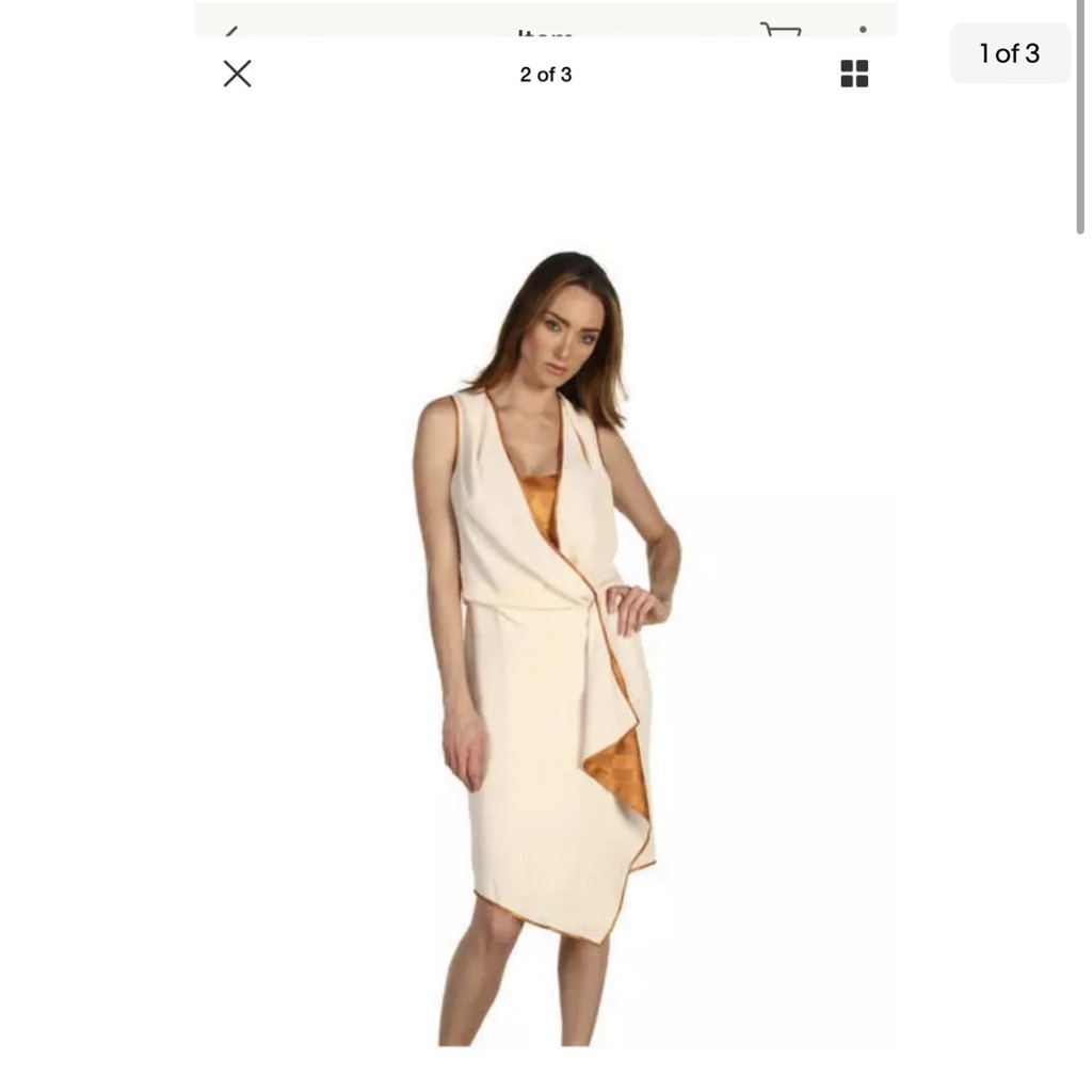 Rachel Roy Cascade Crepe Dress -Iced Peach Sz 2 Nwt $468